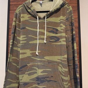 Camouflage Hooded Sweater-NWOT